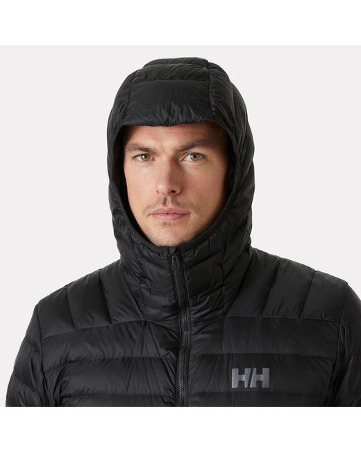 Helly Hansen Black Verglas Hooded Down Jacket 2.0 for men