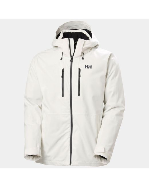 Helly Hansen White Juniper 3.0 H2Flow Warm Ski Jacket for men