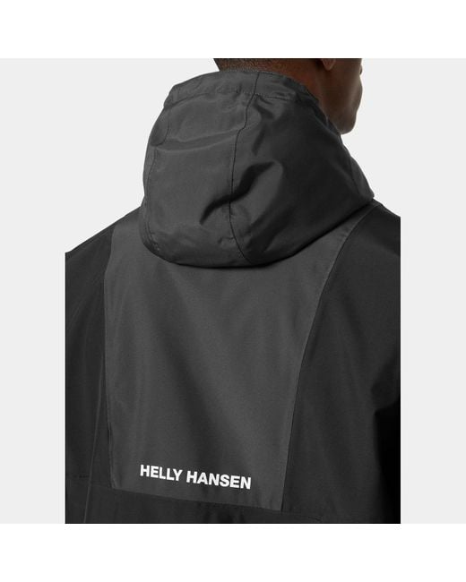 Helly Hansen Black Rig Rain Jacket for men