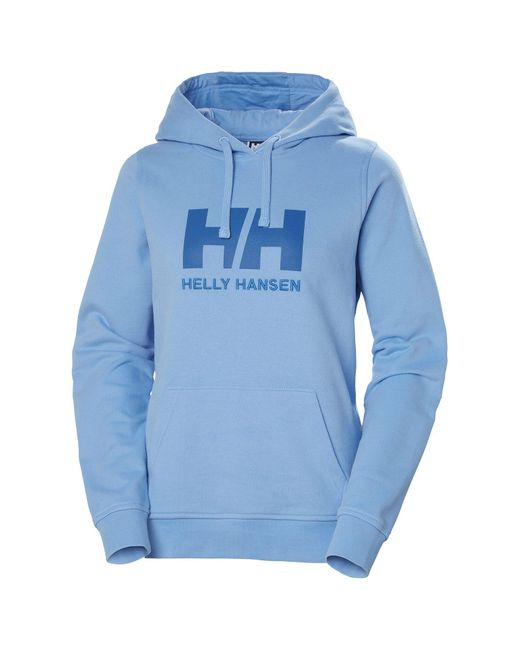 Helly Hansen Hh Logo Cotton French Terry Hoodie Blue