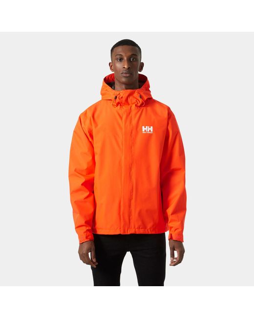 Helly Hansen Seven J Outdoor Rain Jacket Orange for men