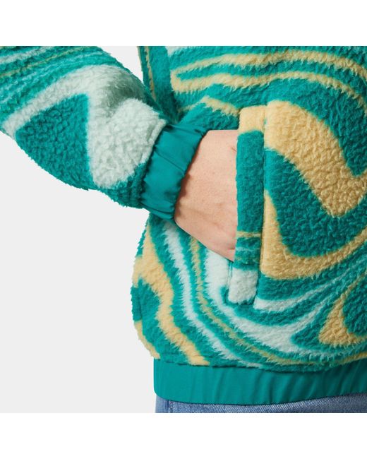 Helly Hansen Green Imperial Printed Pile Snap