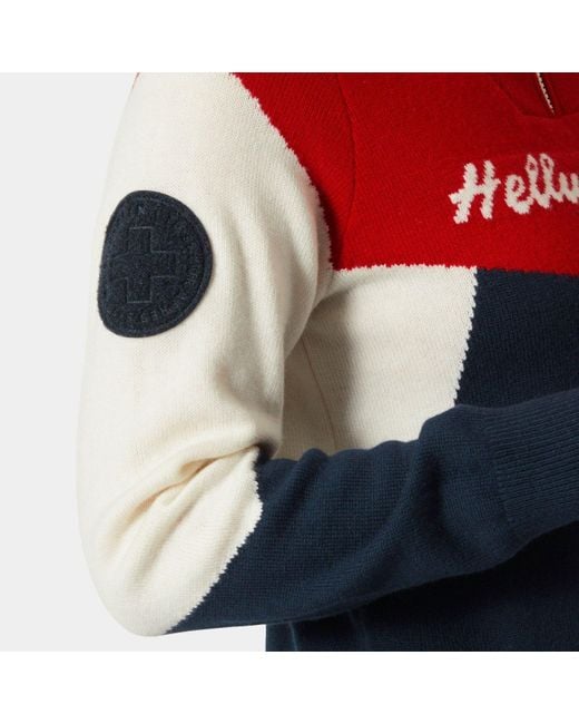 Pull En Maille Femme Après Ski Bleu Marine Helly Hansen en coloris Red