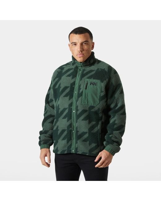 Helly Hansen Green Panorama Printed Pile Snap for men