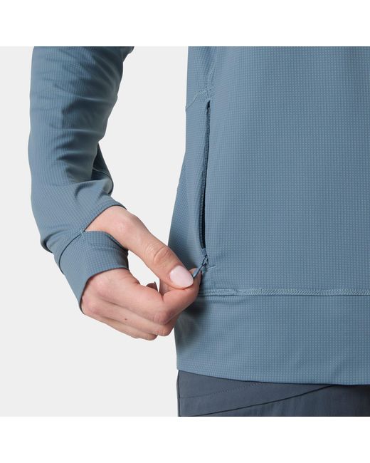 Helly Hansen Blue Shine Solen Half-Zip Sun Hoodie