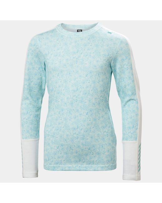 Helly Hansen Blue Junior's Hh Graphic Lifa Merino Midweight Base Layer Set