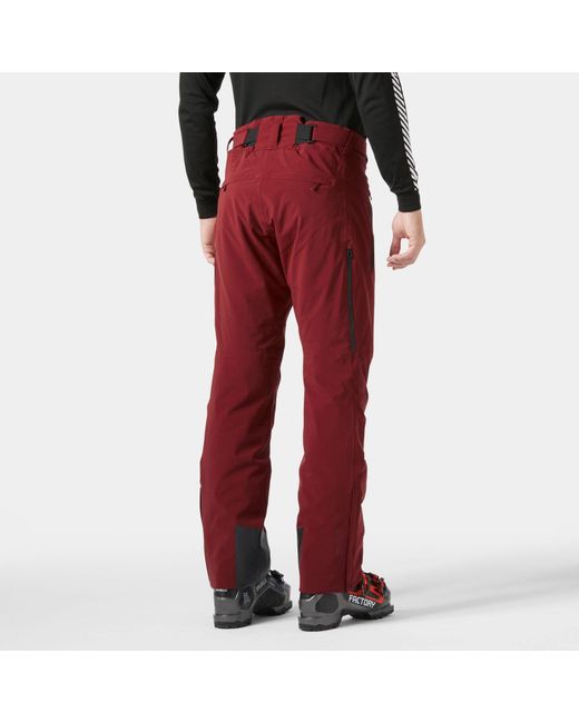 Helly Hansen Red Alpha Lifaloft Lightweight Mountain Ski Pants for men