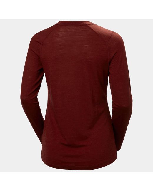 Helly Hansen Red Durawool Crew Long Sleeve