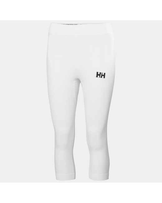 Helly Hansen White Hh Lifa Seamless Racing 3/4 Length Pants for men