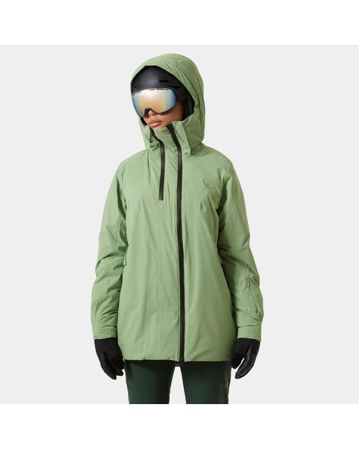 Helly Hansen Green Nora Long Insulated Ski Jacket
