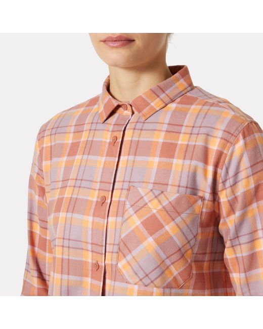 Helly Hansen Pink Lokka Organic Flannel Shirt
