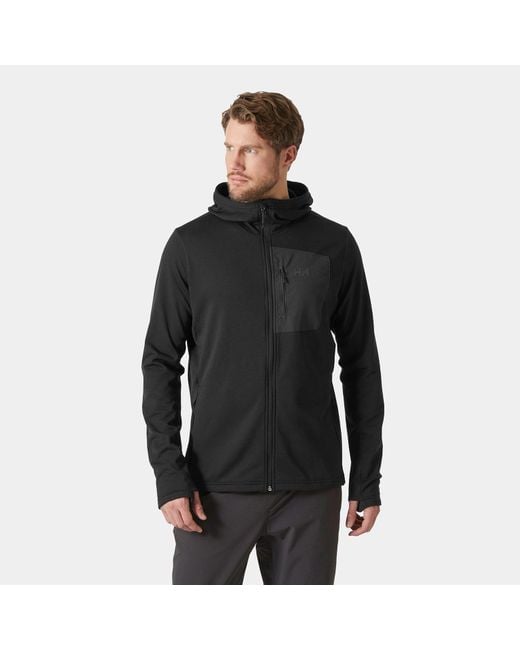Helly Hansen Black Versalite Hooded Fleece Jacket for men