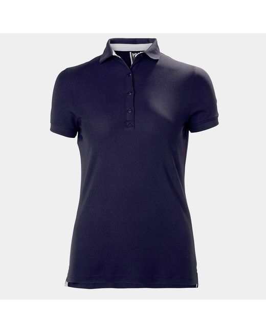 Helly Hansen Blue Crewline Quick-Dry Stretch Polo Shirt for men
