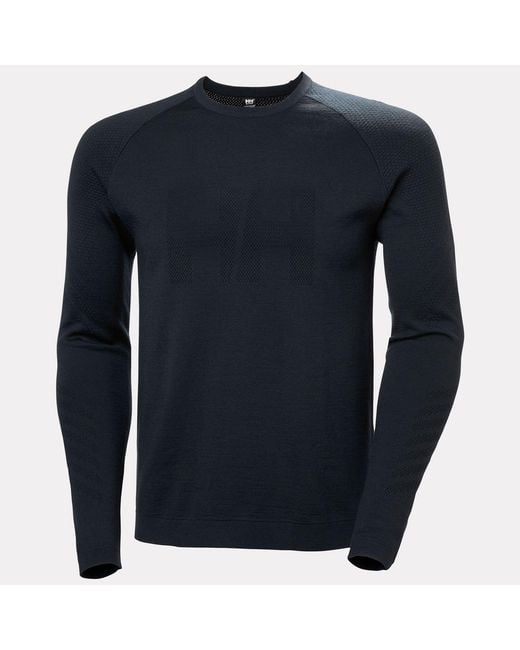 Helly Hansen Blue Lifa Merino Knitevo Crew for men