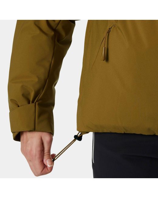 Helly Hansen Green Nora Short Puffy Ski Jacket Brown