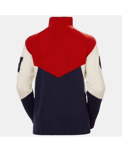 Pull En Maille Femme Après Ski Bleu Marine Helly Hansen en coloris Red