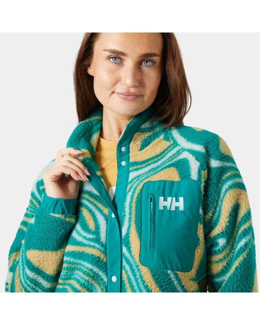Helly Hansen Green Imperial Printed Pile Snap