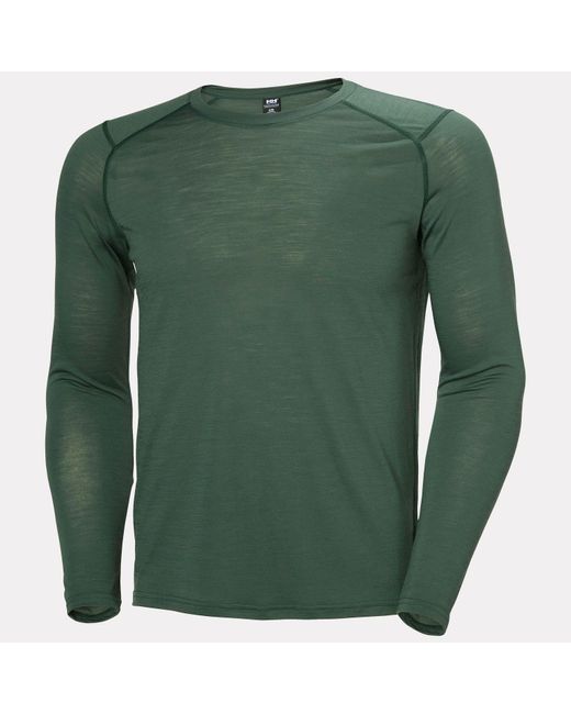 Helly Hansen Green Hh Durawool Crew Long Sleeve for men