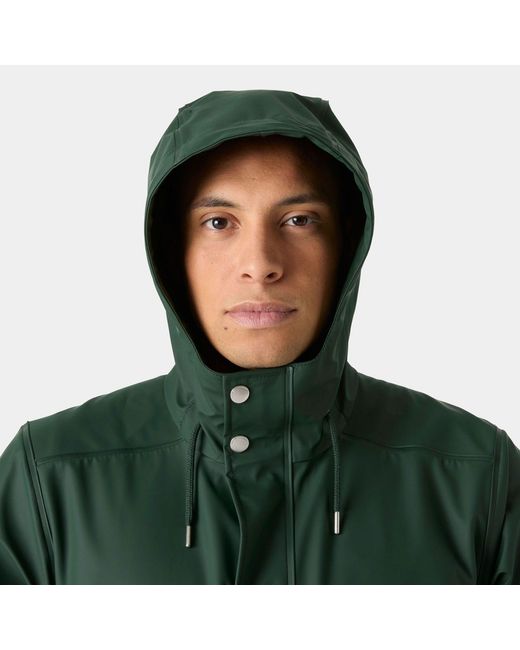 Helly Hansen Green Moss Windproof Rain Coat for men