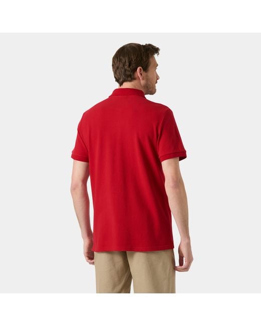 Toulon Graphic Polo Rosso di Helly Hansen in Red da Uomo