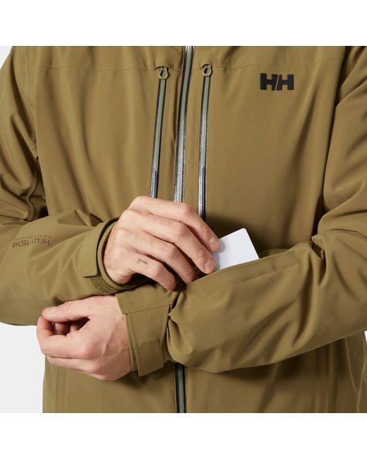 Helly Hansen Green Alpha Lifaloft Lightweight Ski Jacket for men