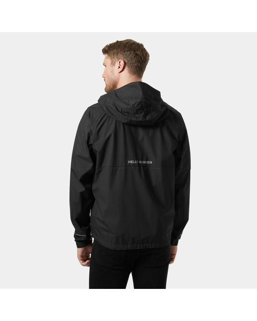 Helly Hansen Black Fast Light Rain Jacket for men