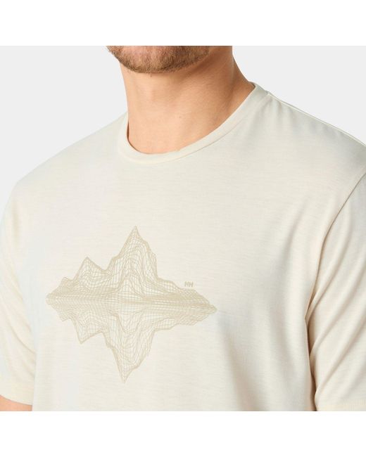 Helly Hansen White Skog Recycled Graphic T-Shirt for men