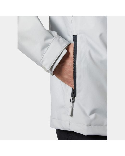 Helly Hansen Gray Crew Hooded Jacket 2.0 for men