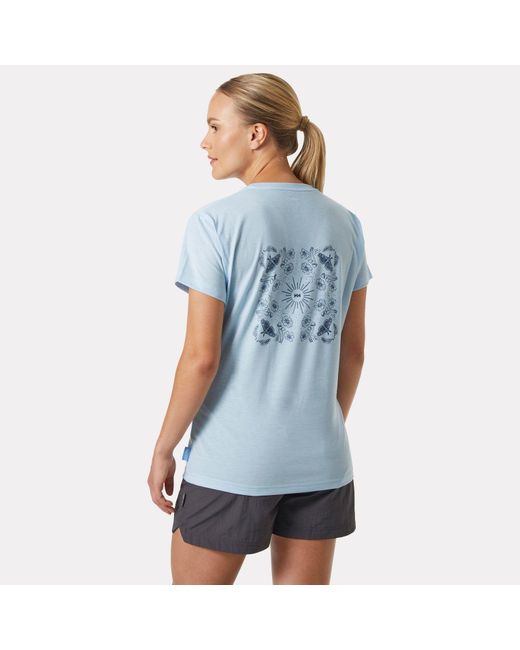 Helly Hansen Blue Skog Recycled Graphic Jersey Tshirt