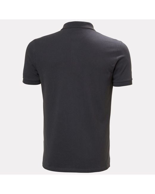 Helly Hansen Black Crew Polo Pique for men
