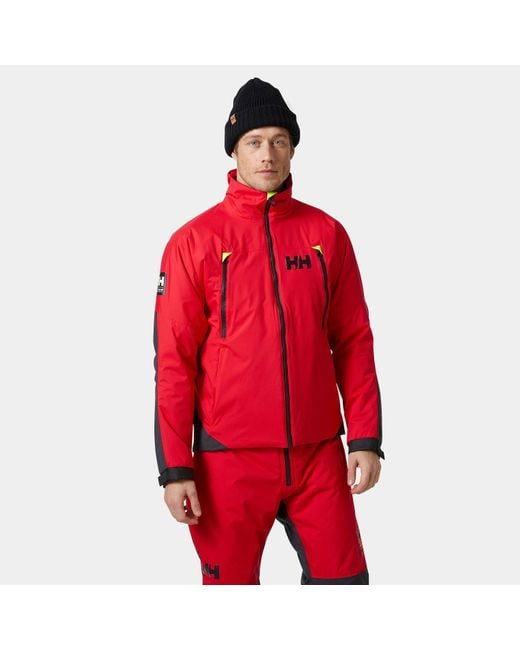 Helly Hansen Red Aegir H2Flow Midlayer Sailing Jacket
