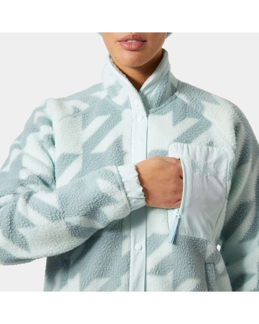 Helly Hansen Green Imperial Printed Pile Snap