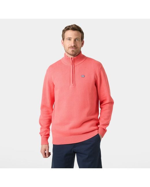 Helly Hansen Red Smoegen Half-Zip Sweater for men