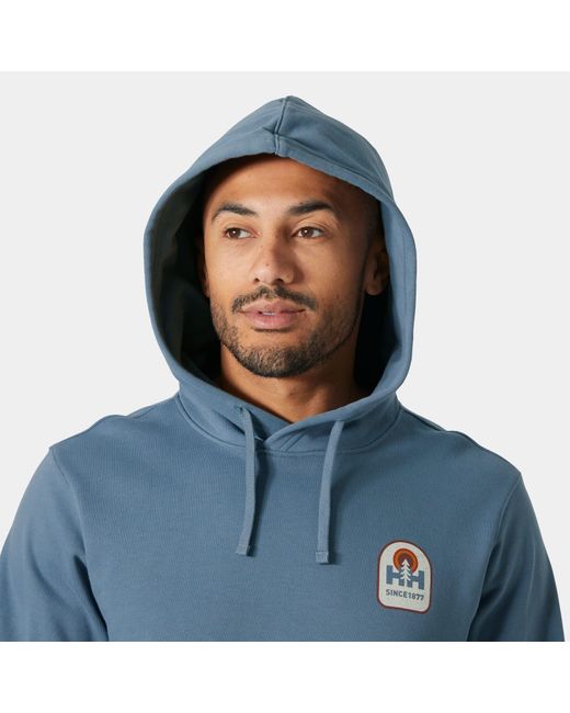 Helly Hansen Blue Massif Graphic Hoodie for men