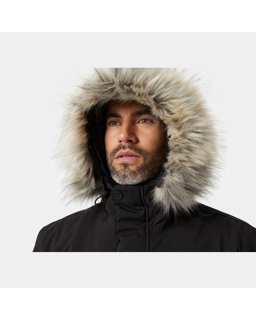 Helly Hansen Black Reine Winter Parka for men