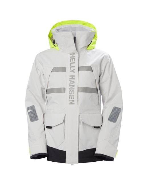 Helly Hansen Salt Coastal Sailing Jacket in White Lyst