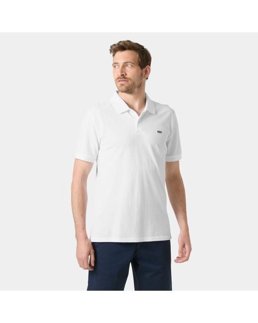 Helly Hansen White Elba Fitted Polo for men