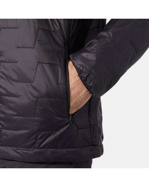 Helly Hansen Black Lifaloft Hooded Insulator Jacket for men