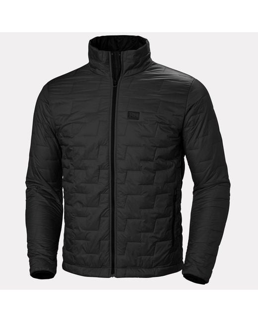 Helly Hansen Black Lifaloft Hooded Insulator Jacket for men