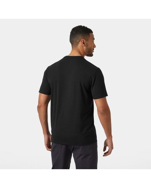 Helly Hansen Black Skog Recycled Graphic T-Shirt for men