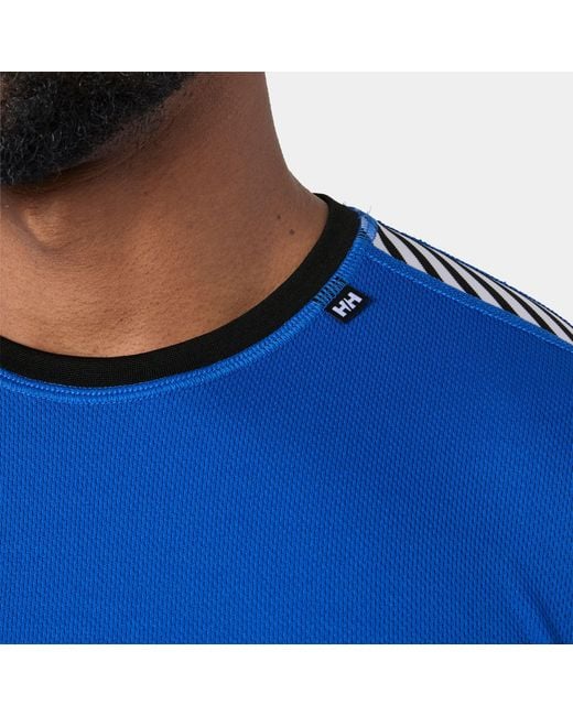 Helly Hansen Blue Hh Lifa Stripe Crew Ski Base Layer for men