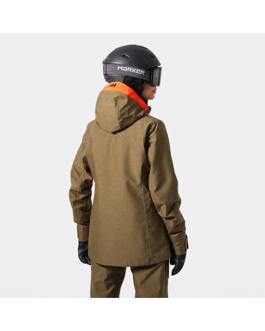 Helly Hansen Green Powderqueen 3.0 Durable Ski Jacket