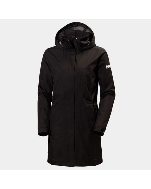 Helly Hansen Black Aden Long Rain Coat