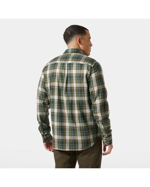 Helly Hansen Green Lokka Organic Flannel Shirt for men