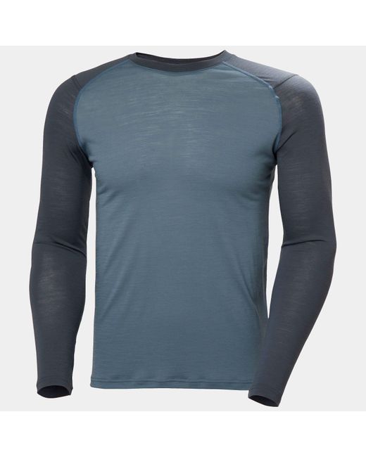 Helly Hansen Blue Durawool Crew Long Sleeve for men
