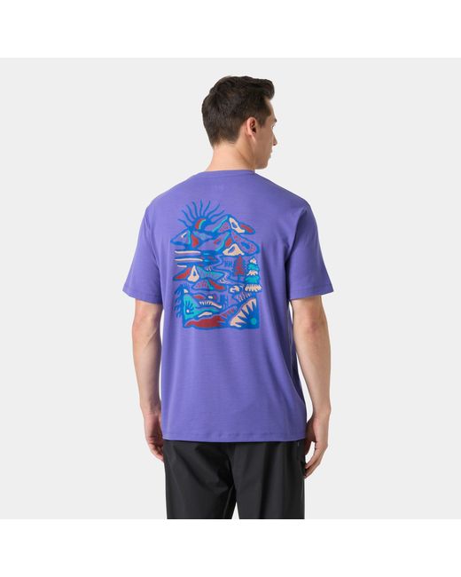 Helly Hansen Purple Skog Recycled Graphic T-Shirt for men