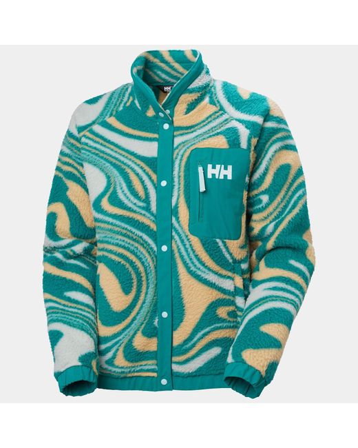 Helly Hansen Green Imperial Printed Pile Snap