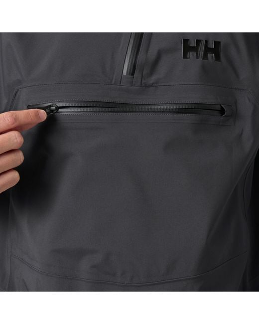 Hp Foil Flyer Smock Grigio di Helly Hansen in Black