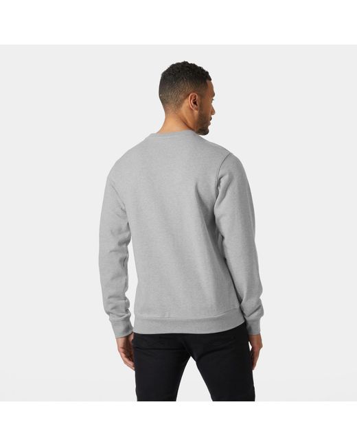 Helly Hansen Gray Logo Crew Sweatshirt for men