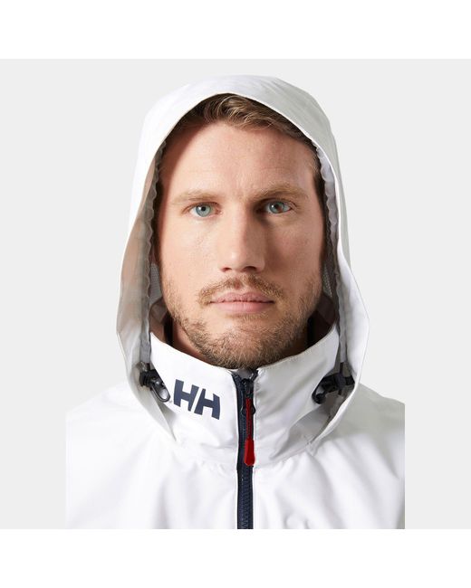 Helly Hansen White Crew Hooded Jacket 2.0 for men